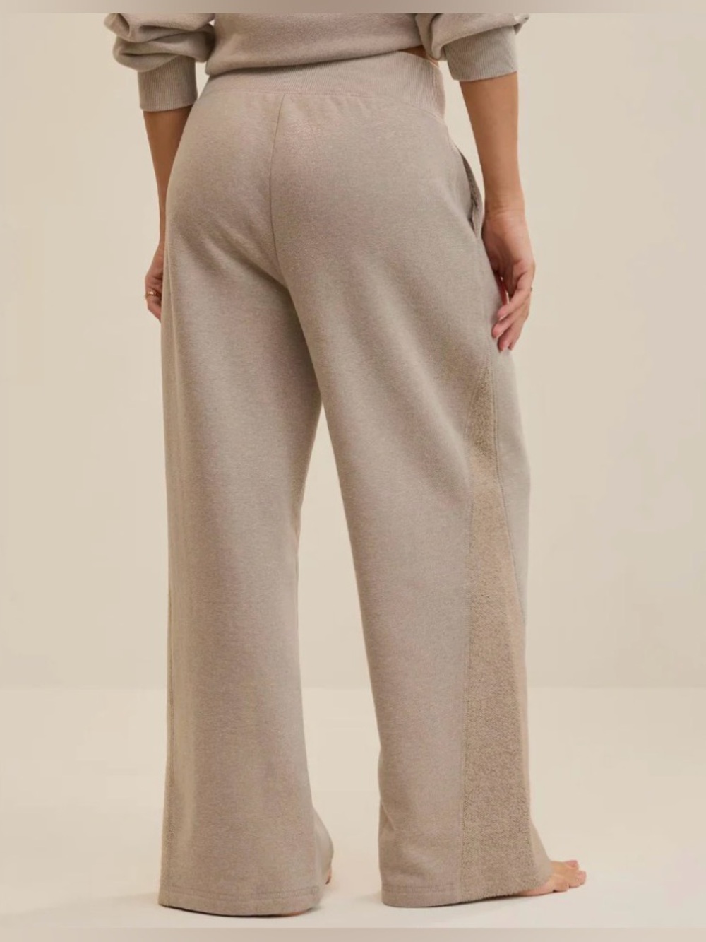 aerie Wide Leg Lounge Pants in Taupe